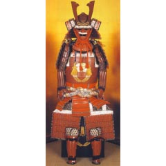 五月人形: 赤糸縅赤鎧具足（等身大）