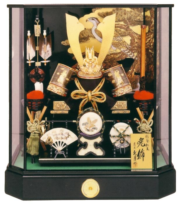 久月作 彫金仁王18号兜 取付ケース入