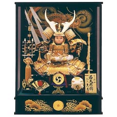 五月人形: 久月　8号若大将　取付ケース入