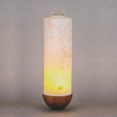 盆提灯: NOW灯 和紙 住吉 枝垂れ桜 木製 電池式（コードレス：LED仕様）