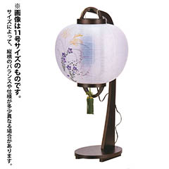 盆提灯: ほおずき提灯 ダークブラウン ビニロン和紙一重張り 桔梗 回転筒付 木製 電気コード式