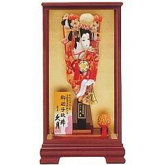 羽子板・破魔弓: 金襴 朱塗ケース