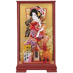 羽子板・破魔弓: 本金金襴振袖 朱塗ケース