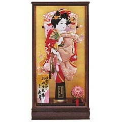 羽子板・破魔弓: 京刺繍振袖 黒檀塗面取ケース
