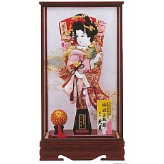 羽子板・破魔弓: 京刺繍振袖 花梨塗ケース
