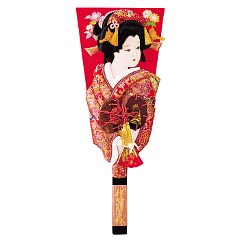 羽子板・破魔弓: 金襴押絵板　雅小町　浅妻