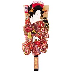 羽子板・破魔弓: 金襴押絵板　新花小町振袖　浅妻