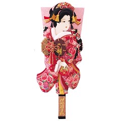 羽子板・破魔弓: 縮緬押絵板　しおり　浅妻