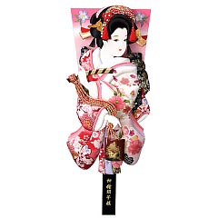 羽子板・破魔弓: 友禅正絹／縮緬友禅押絵板　あやか　汐汲