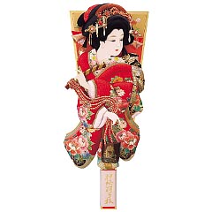 羽子板・破魔弓: 正絹押絵板　新正絹振袖　汐汲
