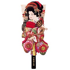 羽子板・破魔弓: 正絹金彩刺繍押絵板　古代正絹振袖　道成寺