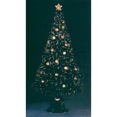 クリスマス: ブラックファイバーツリー(スケルトンボール) 180cm