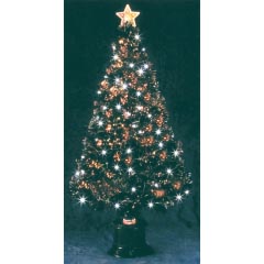 クリスマス: ブラックファイバーツリー(ホワイトLED付) 120cm