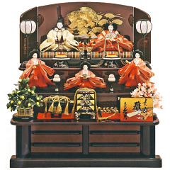 雛人形: 久月 衣裳着三段飾り