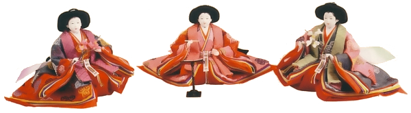 久月作　≪雛の詩≫　衣裳着　木製三段飾り　五人揃　小十番親王　小三五三賢女付