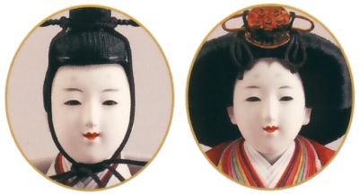 久月作　≪雛の詩≫　衣裳着　木製三段飾り　五人揃　三五親王　芥子三賢女付
