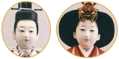 久月衣裳着　木製三段飾り　五人揃　小十番親王　小三五官女