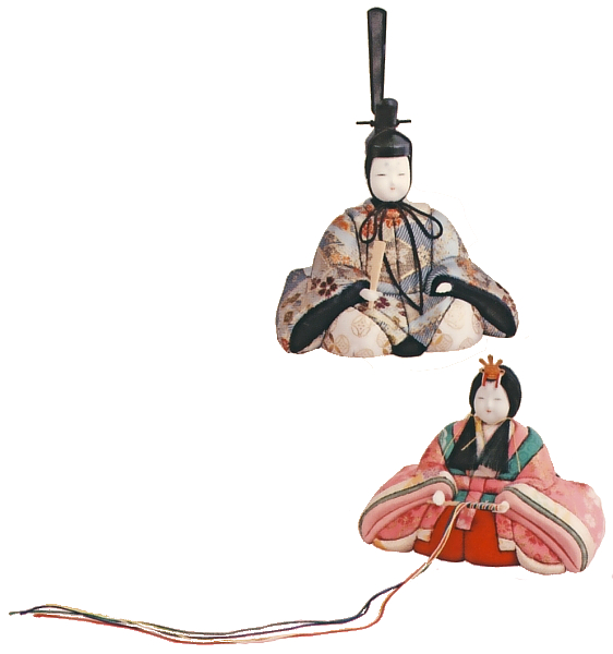 一秀作　芳春雛　木目込　ピンク三段飾り　十人揃　久月監製