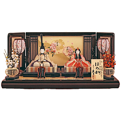 雛人形: 久月作　頭　杉田明十志原作　木目込　木村安子　祥安雛　木目込　親王飾り