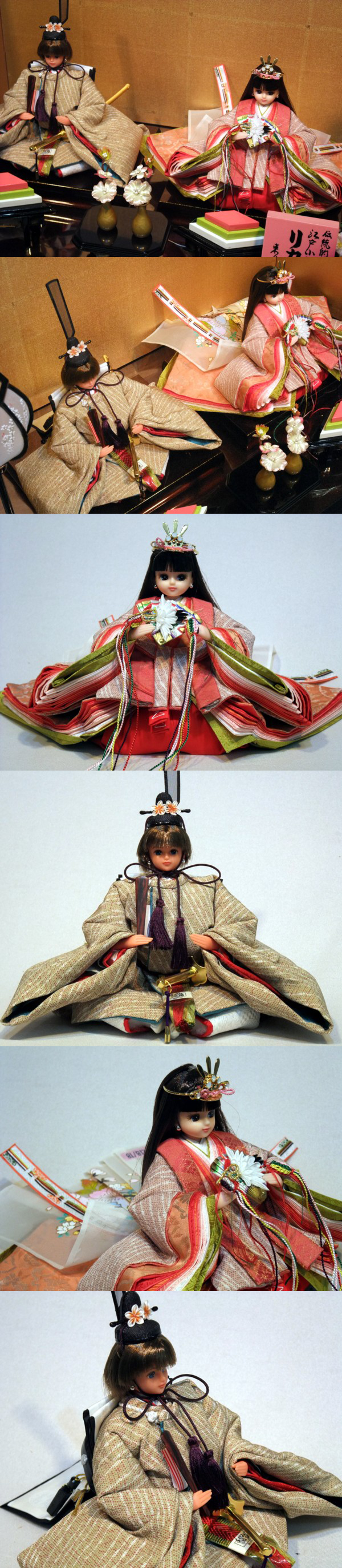 超プレミア品　久月作　リカちゃん　伝統工芸品衣装仕様　江戸小紋衣装　会津塗飾り台