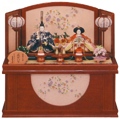 雛人形: 小三五親王飾り　「花ひいな」