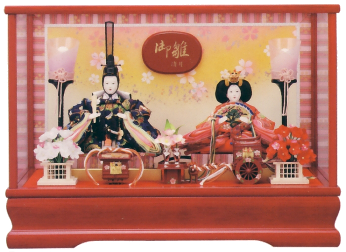 親王飾りケース入り オルゴール付き