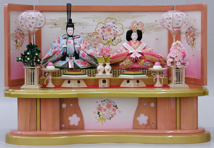 親王飾り　京九番親王　「流水の桜」