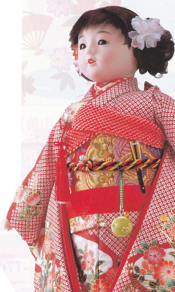 市松人形 京染友禅　47cm