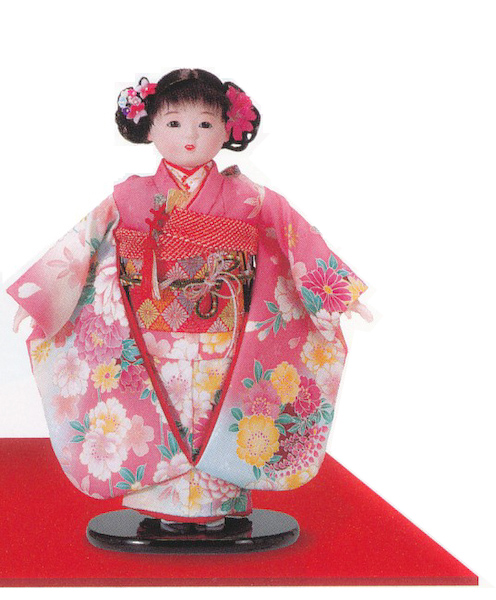 市松人形 京染友禅　47cm