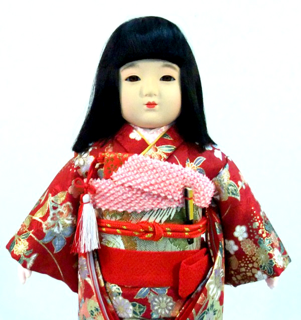 久月 市松人形 友禅 8号　34cm