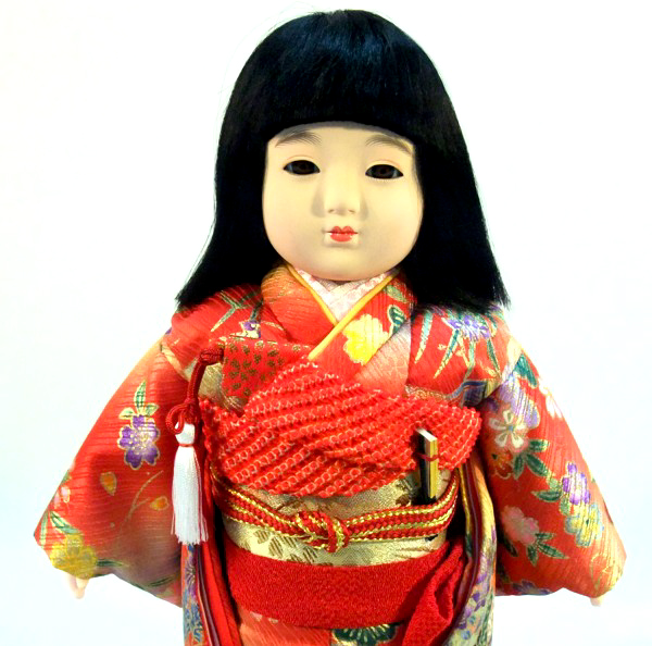 久月 市松人形 友禅 8号　34cm