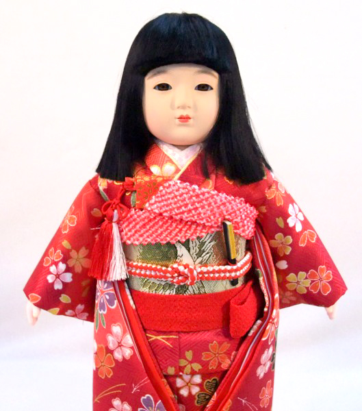 久月 市松人形 友禅 8号　34cm