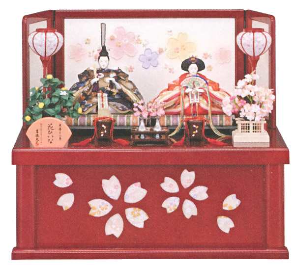 小三五親王　収納飾り　「花ひいな」　【305363】