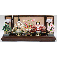 親王飾り　衣装着　金襴「唐草に花」　京十一番親王　【42-1137】