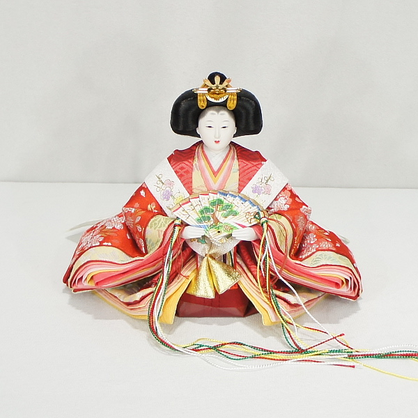 隆山作　雛人形　三段飾り　五人飾り　【49SS1340】