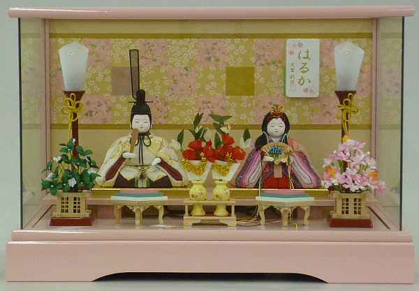 大里彩作　親王飾りケース入り　オルゴール付　【4FK1089K】