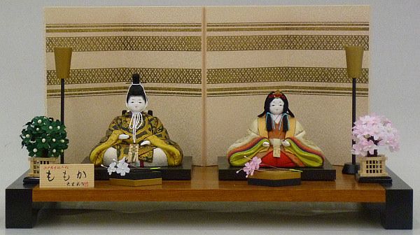 大里彩作 親王飾り 四曲屏風 【4FK2090A】