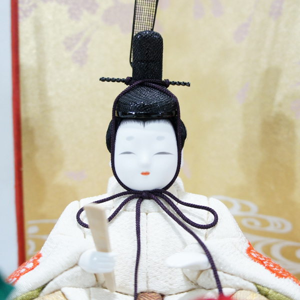 一秀作　雛人形　親王飾り（1号・刺繍）　【C-122】