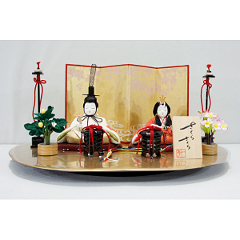 一秀作　雛人形　親王飾り（1号・刺繍）　【C-122】