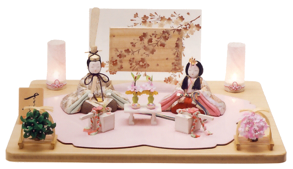 一秀作　雛人形　親王飾り（2号・金彩）　【C-125】