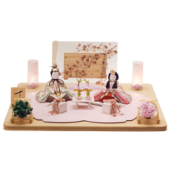 一秀作 雛人形 親王飾り(2号・金彩) 【C-125】