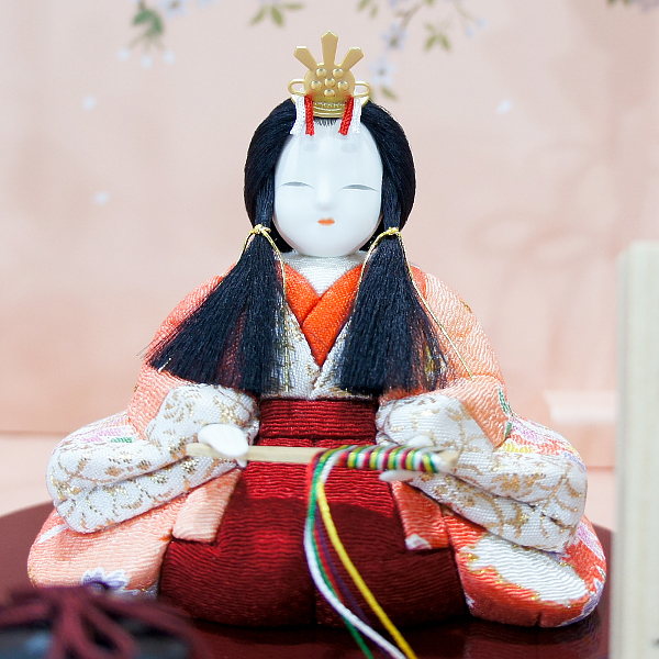 一秀作　雛人形　親王飾り（桃山雛0号・ケース入り）　【H-1】
