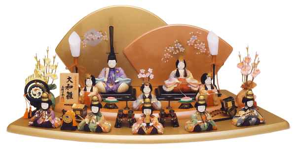 一秀作　雛人形　十人飾り（大和雛14号）　【K-3】