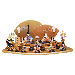 一秀作　雛人形　十人飾り（大和雛14号）　【K-3】