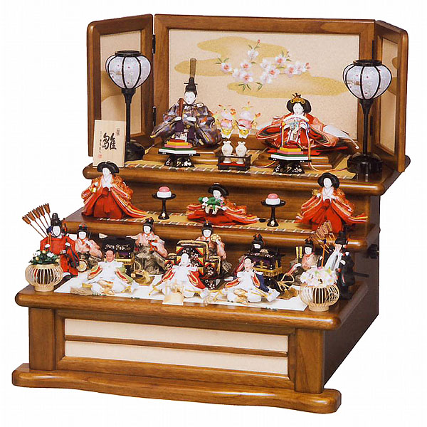 寿慶　京十一番親王　京五官女揃　三段飾り