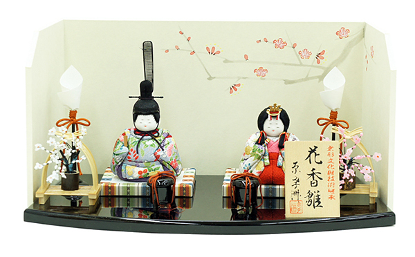 原孝洲作　花香雛　木目込み雛人形　親王飾