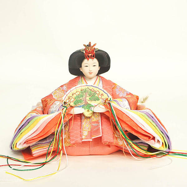 雛人形 フジキ 陽菜作 会津塗り 桃園雛 親王収納飾り 詳細画像