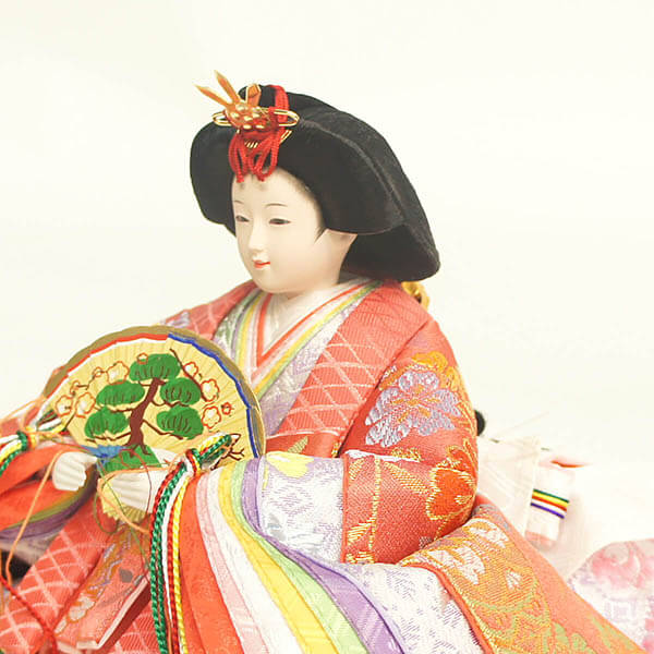 雛人形 フジキ 陽菜作 会津塗り 桃園雛 親王収納飾り 詳細画像