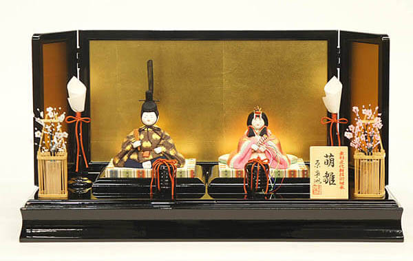 原孝洲作　萌雛　木目込み雛人形　親王飾り