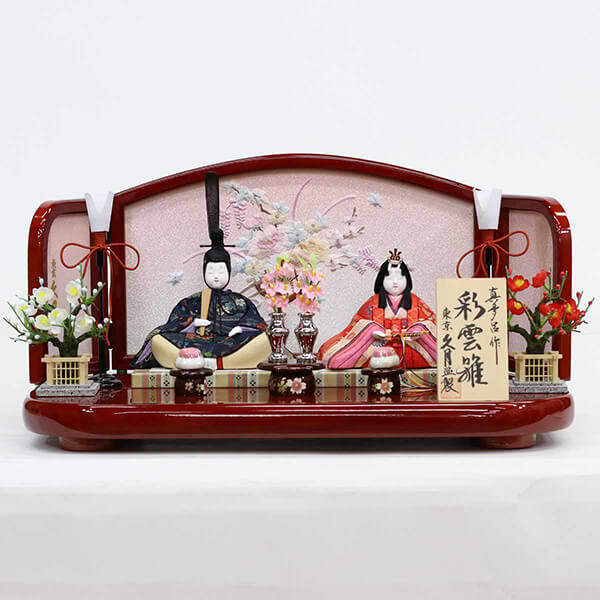 雛人形 真多呂作 蓬莱雛 木目込み十五人揃え 木製五段飾り ≪人気